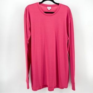 LuLaRoe NWT Pink Hudson Long Sleeve Shirt XL